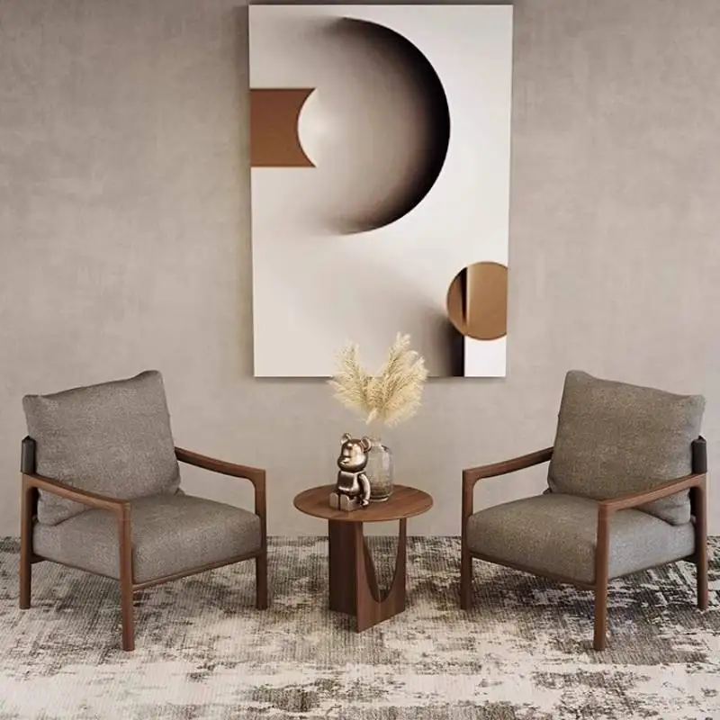 

Современные деревянные кресла для гостиной, тканевые, в скандинавском стиле, напольные, для отдыха, силионы, мебель