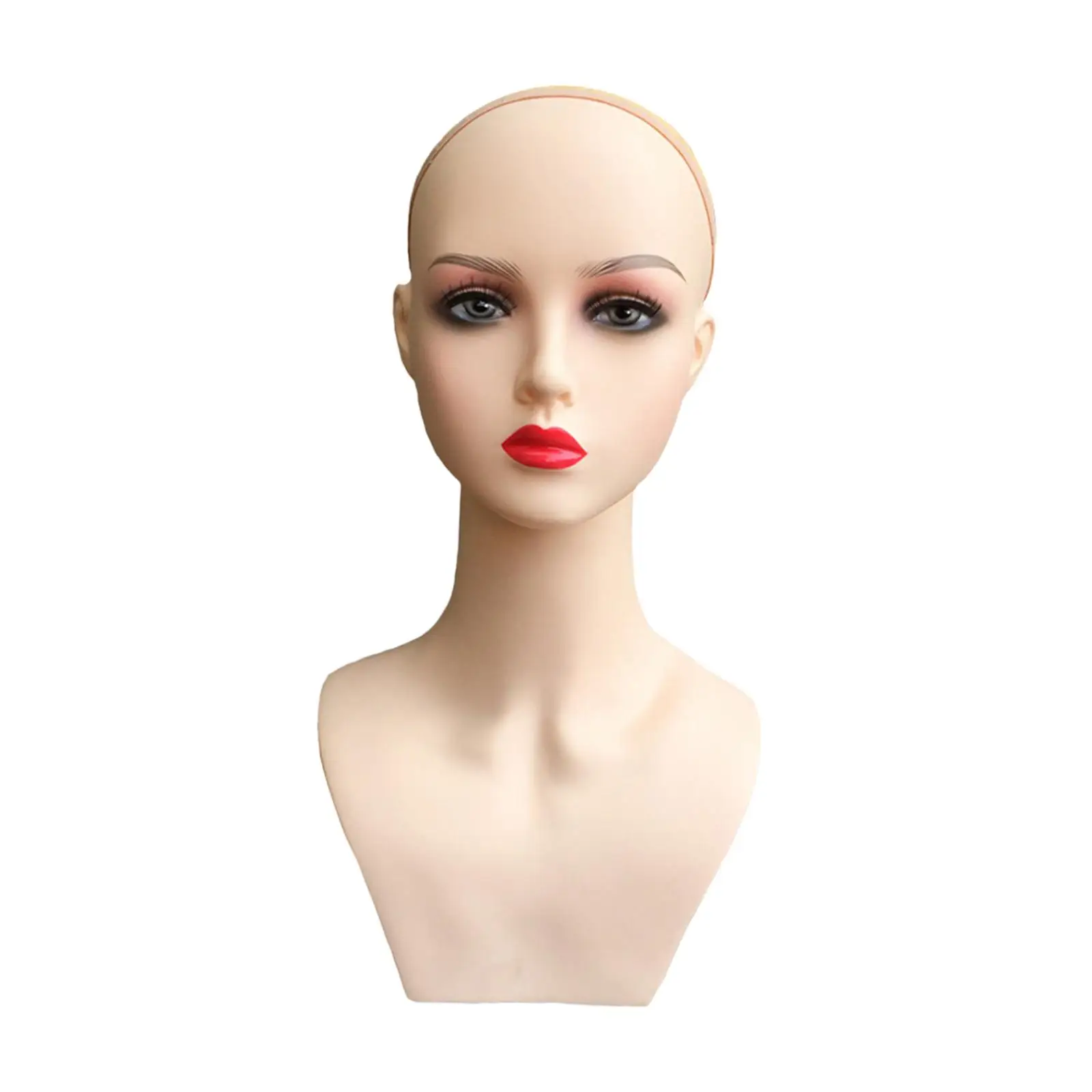 Female Mannequin Head for Hairpieces Necklace Wigs Displaying Making Styling