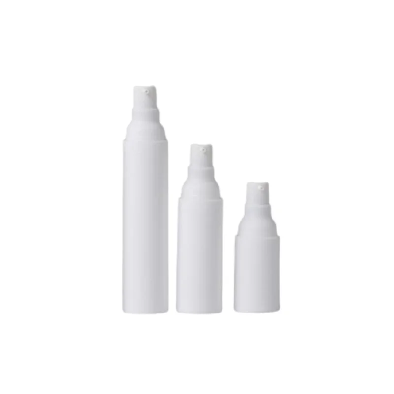 

25Pcs White Epmty Plastic Bottle 15ml 30ml 50ml Spray Lotion Pump Cosmetic Packaging Airless Refillable Bottle
