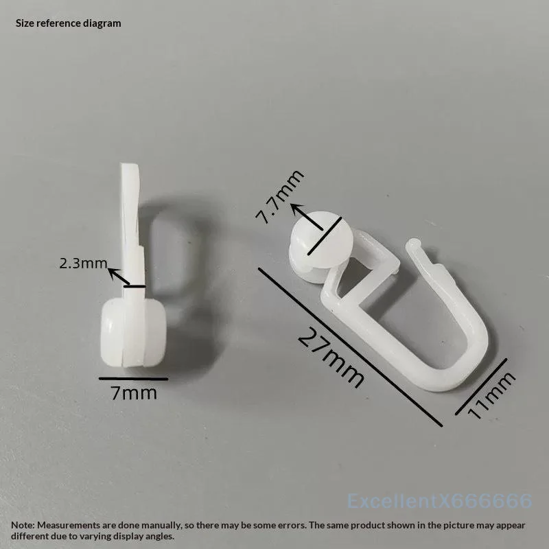 Curtain Track Hooks White Plastic Snap-on Design Strong Build 50 Pcs for Home Curtain Replacement