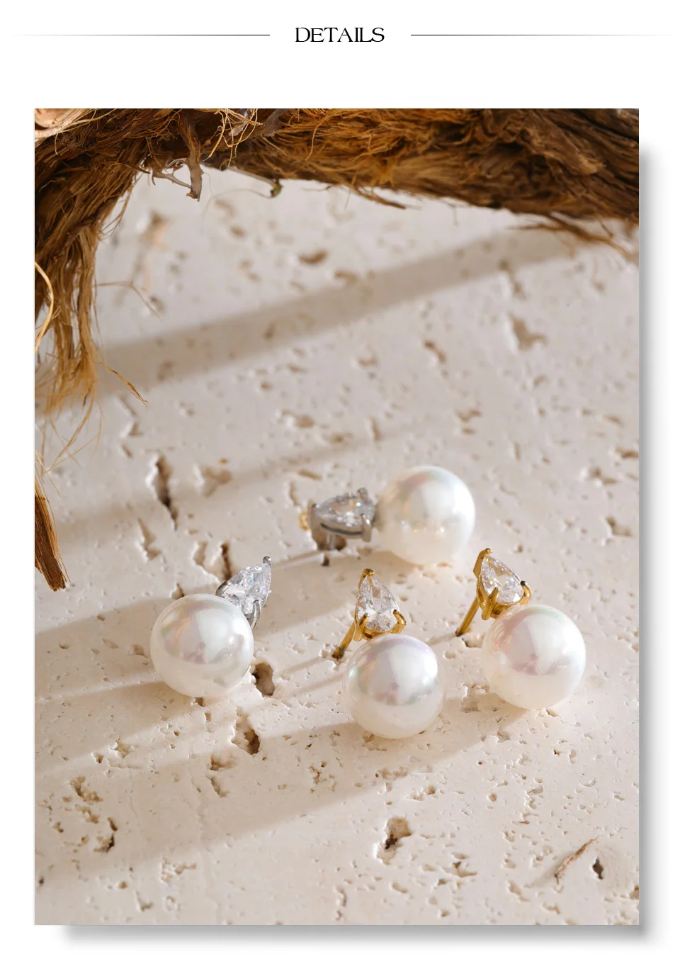 Yhpup Ohrstecker aus Edelstahl mit Bling-Zirkonia, künstlichen Perlen, rund, für Damen, beliebter, exquisiter koreanischer Modeschmuck – Detail 7