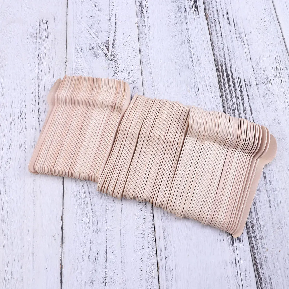 150pcs Wooden Cutlery Set Disposable Tableware For Party Picnic Barbecue Spoons 50 Forks 50 Cutters Wooden Utensils