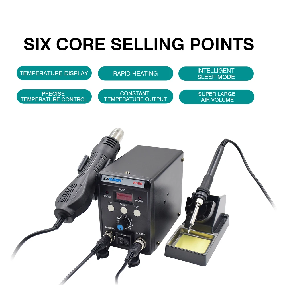 디지털 전기 휴대용 ESD 리워크 스테이션 전기 납땜 인두기 용접기 신형 휴대용 납땜 스테이션