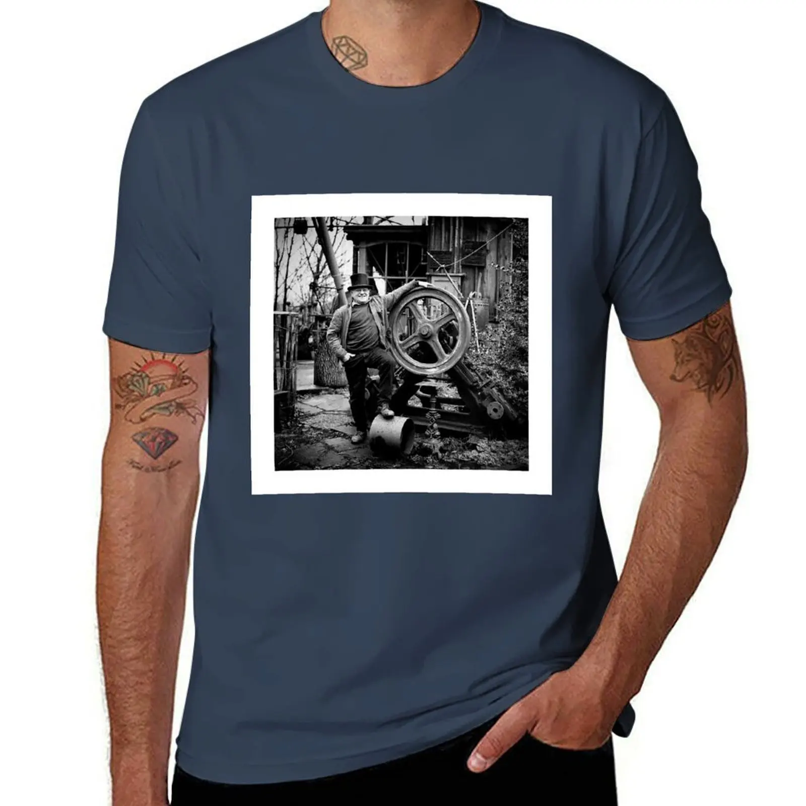 

Fred Steeplejack Dibnah T-Shirt Large Size Casual Tee Shirt