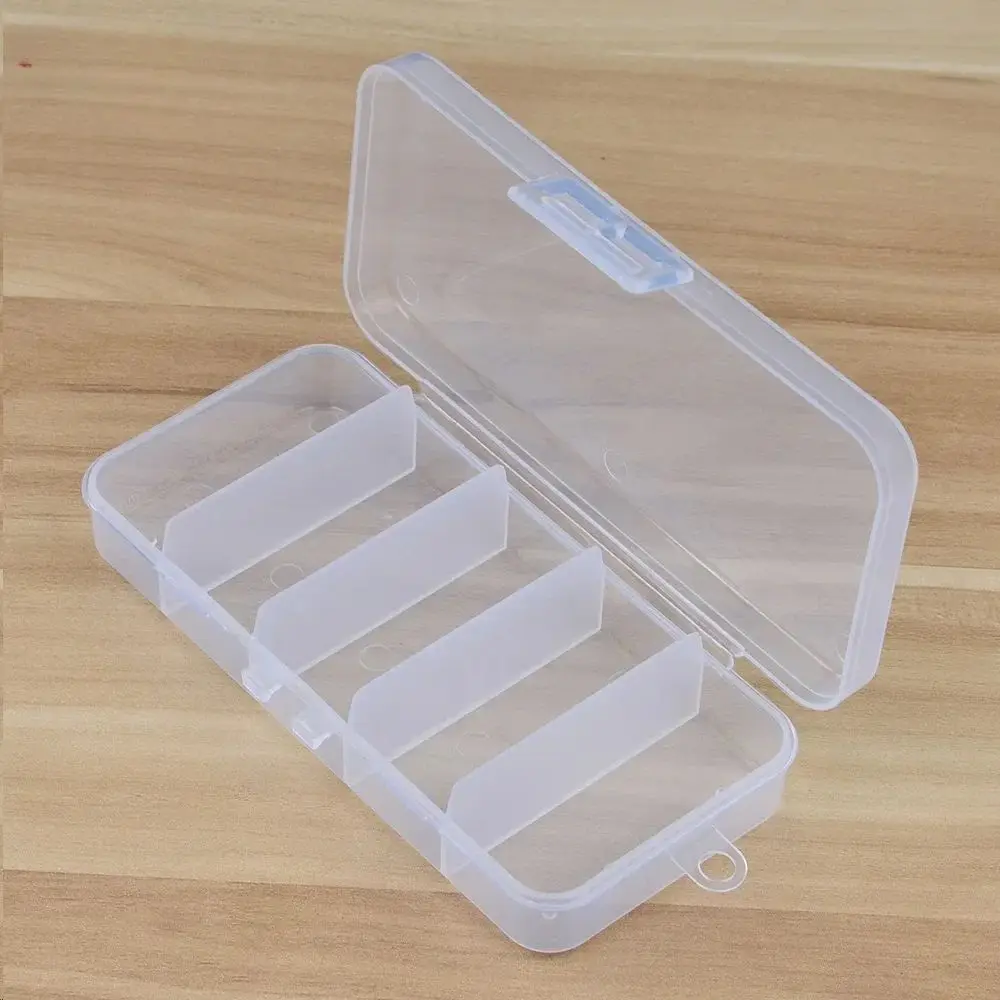

5 Compartments Fishing Lure Box Waterproof Portable Lure Storage Box Plastic Multifunctional Lures Hooks Case Fishing Tools