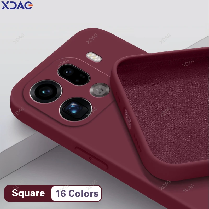 حافظة هاتف من السيليكون السائل لهاتف OPPO Find X9/X9 Pro 5G غطاء خلفي أنيق مربع الحلوى الناعمة واقي كلاسيكي بحافة مستقيمة كابا