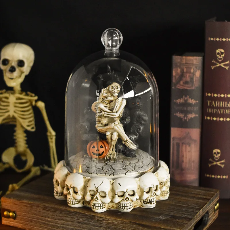 

Halloween Skeleton Resin Craft Ornament, Ghost House, Festival Atmosphere Decoration