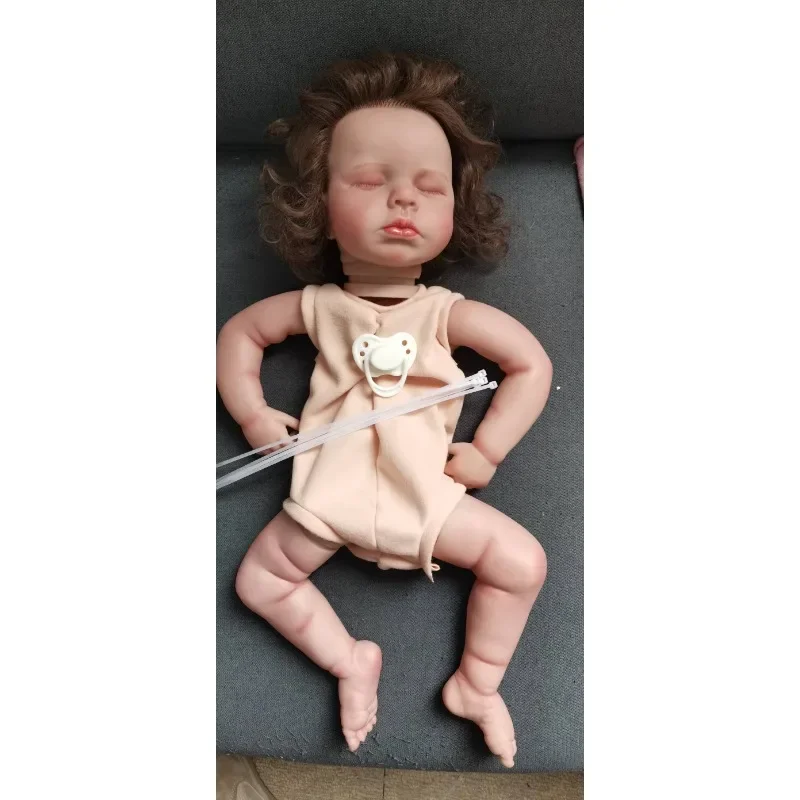 

20inch Newborn Baby Reborn Doll Kit Loulou Baby Lifelike Soft Touch Already Painted Unfinished Doll Parts