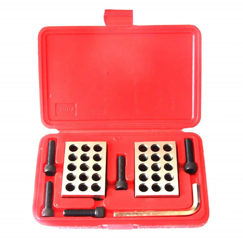 23-Hole Precision Parallel PadInch Metric 25-50-75mm Parallel Clamping Pad Gauge Block Set