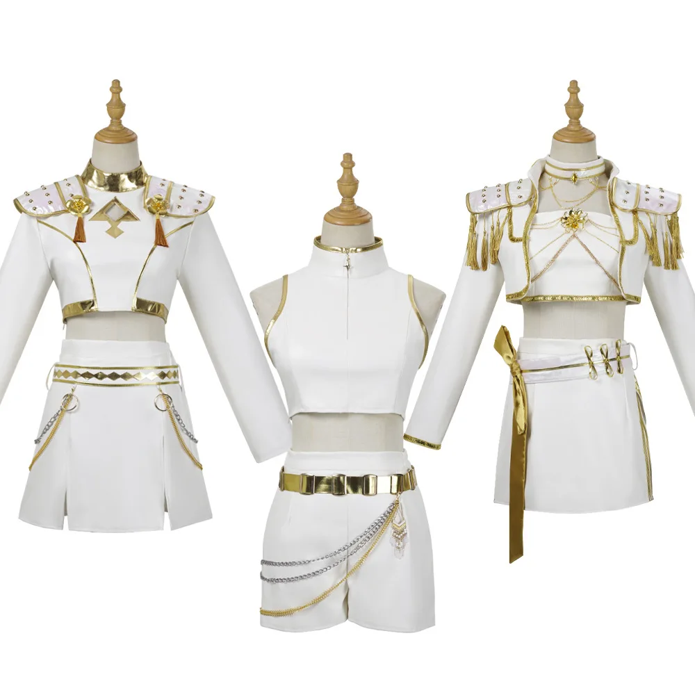 

Elegant White Magic Performance Outfit for Cosplay, Party & Stage Show