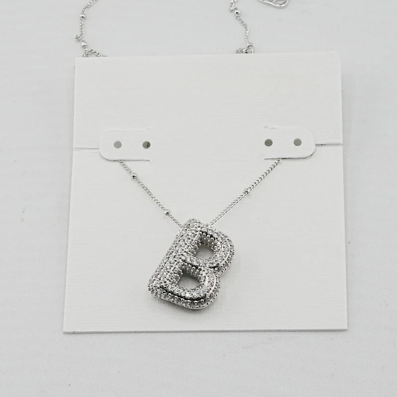 YEEVAA Letter Initial A-Z Short Pendant Necklace, Cubic Zirconia Inlaid, Fashion Jewelry, Unique Gifts