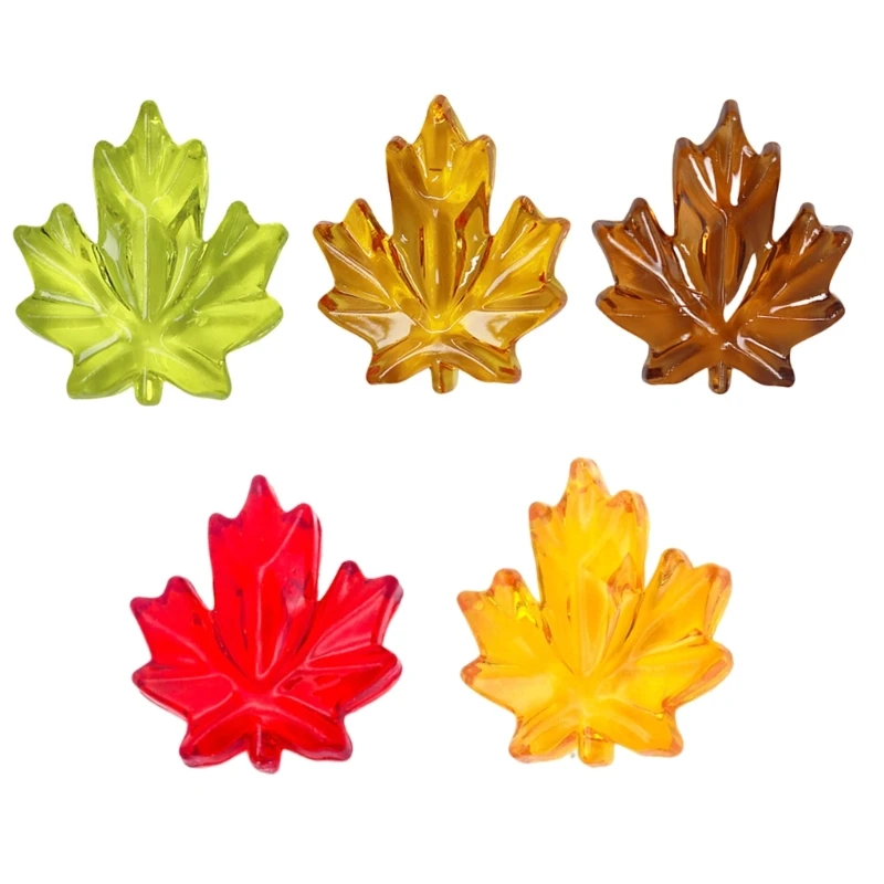 120pcs Maple Leaves Theme Acrylic Vase Fillers Thanksgiving Tabletop Decorations