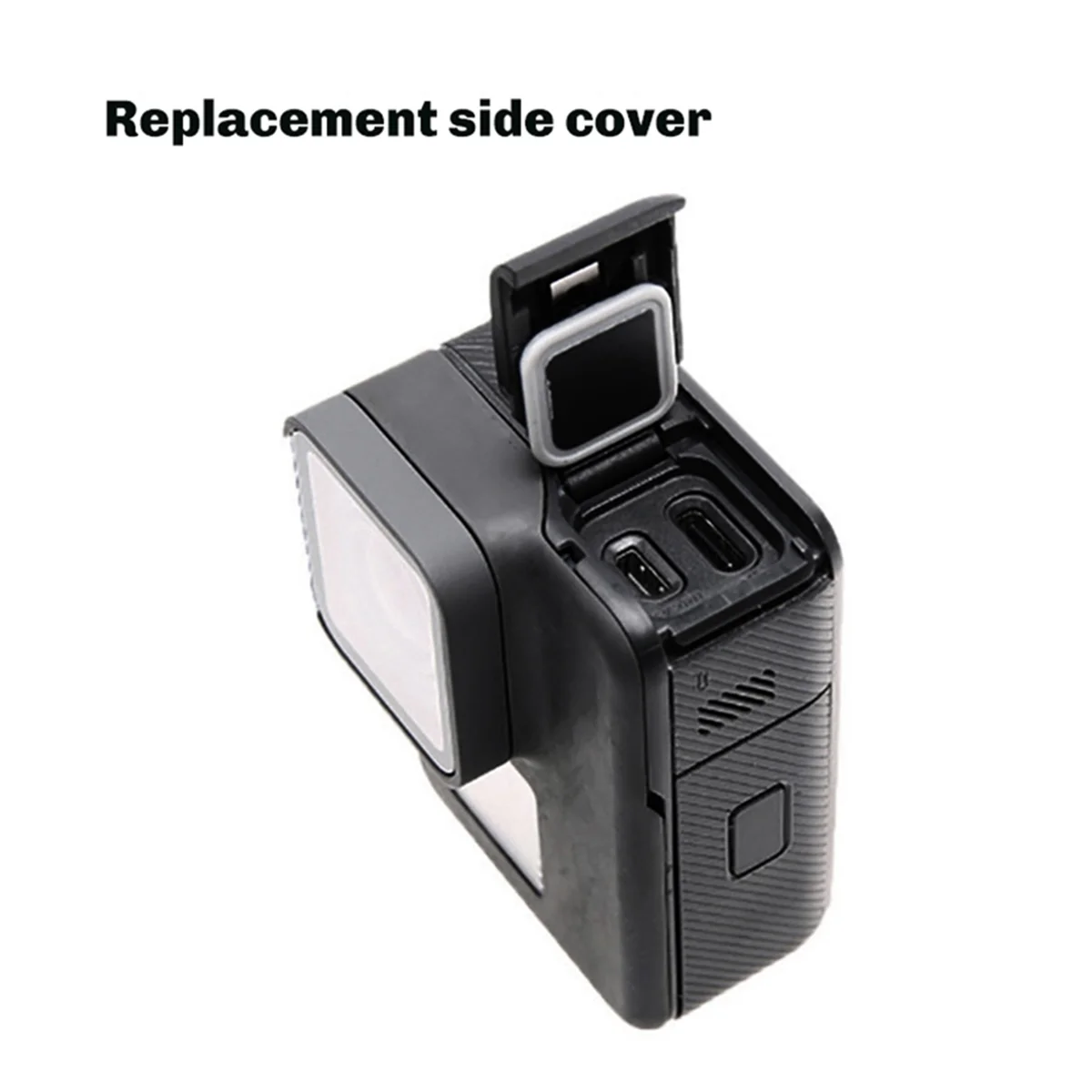 

ABAN For Hero 5 6 7 Side Cover - USB-C & Mini -Compatible Port Protector Waterproof and Dustproof Camera Accessory