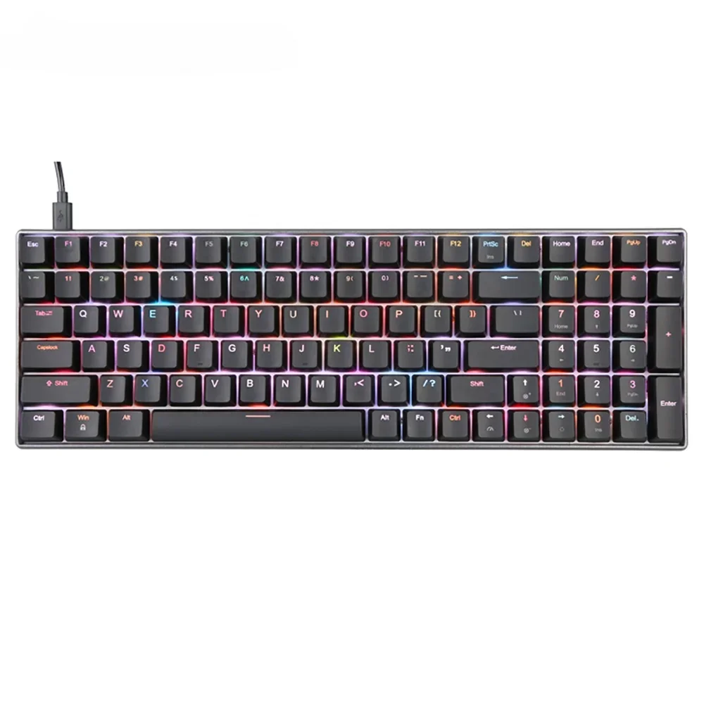 'For A1278 Japanese LED Backlit Rainbow Gaming Mechanical Keyboard for PC Computer Laptop USB Wired Keyboard