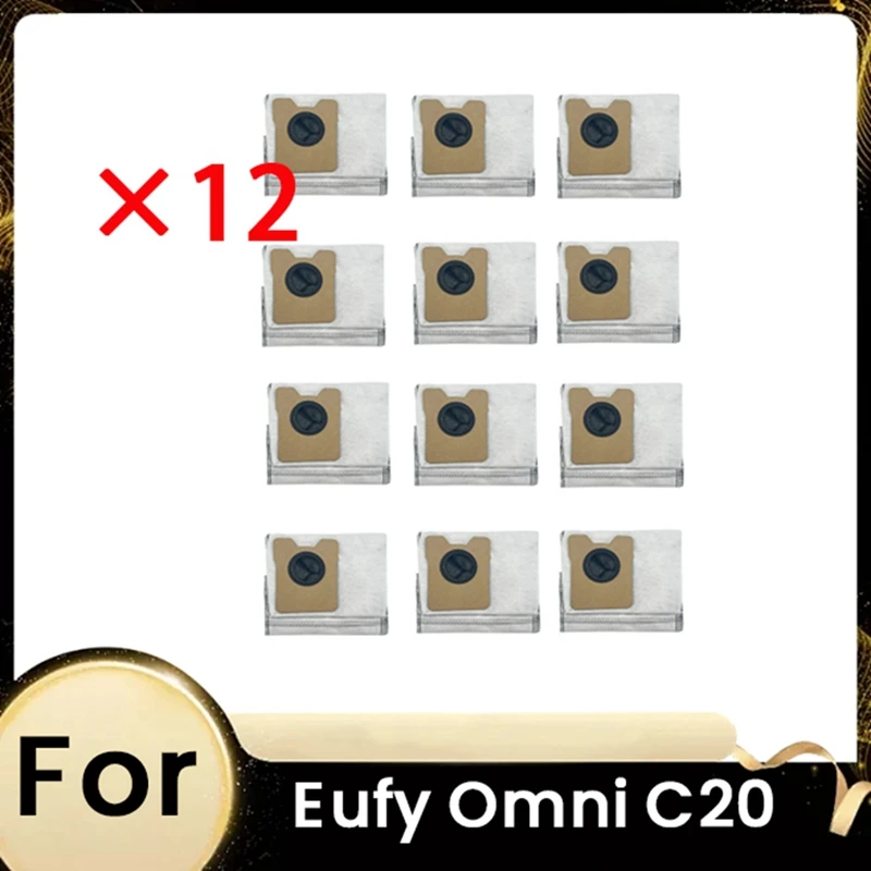 12 Pcs Dust Bags For Eufy Omni C20 Sweeper Accessories Built To Last And Work Well