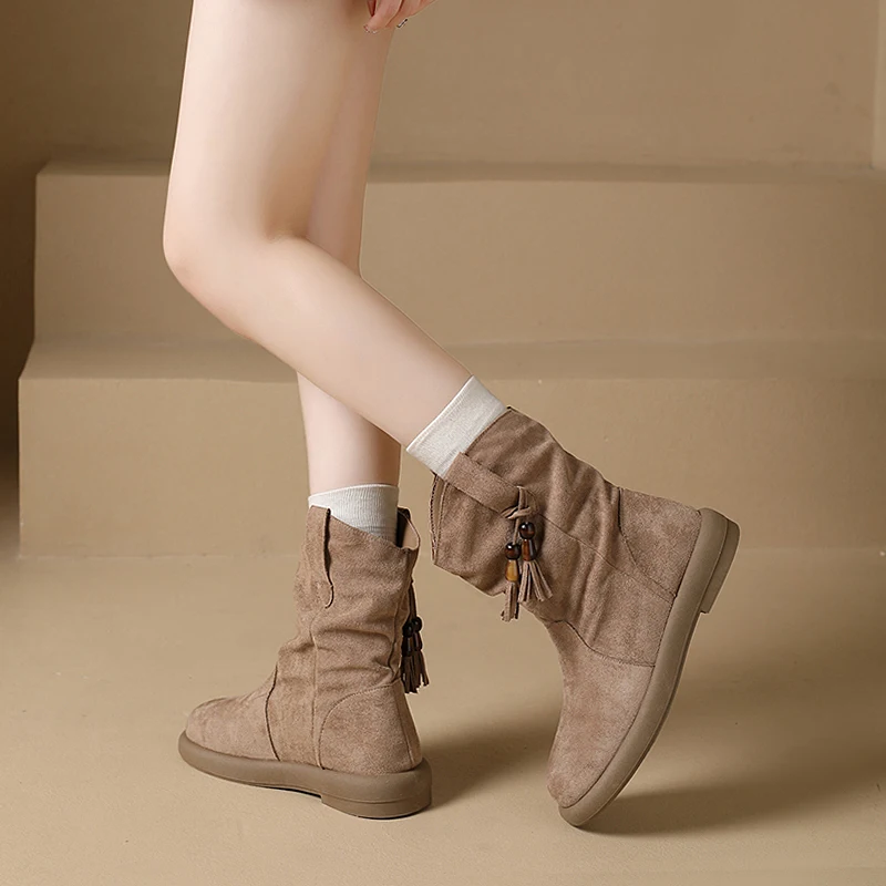 

Осень-зима 2024, новая женская повседневная обувь, высокие женские кроссовки, износостойкие противоскользящие уличные легкие ботильоны на плоской подошве