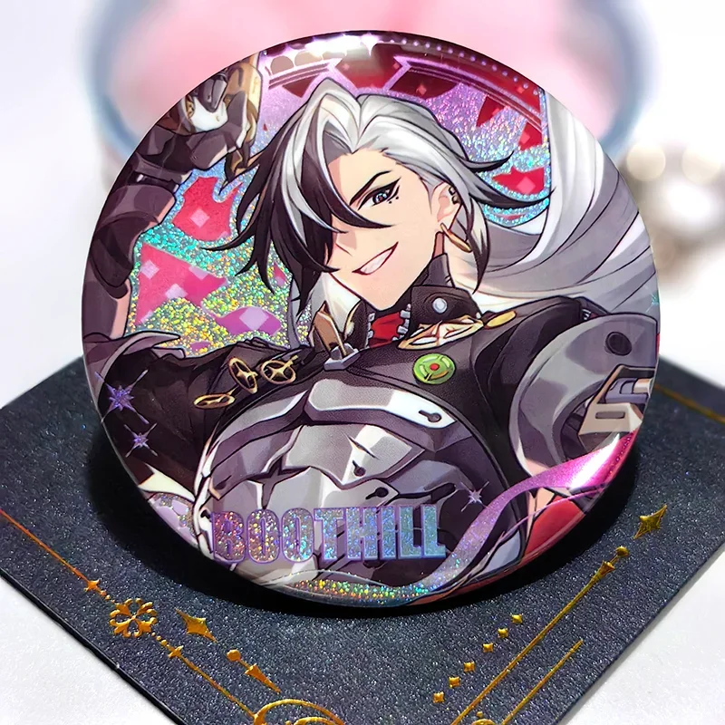 Anime Boothill Honkai: Star Rail Acrylic Stand Model Figure Desk Display Toys Pendant Keychain Clothes Button Brooch Badge Pins