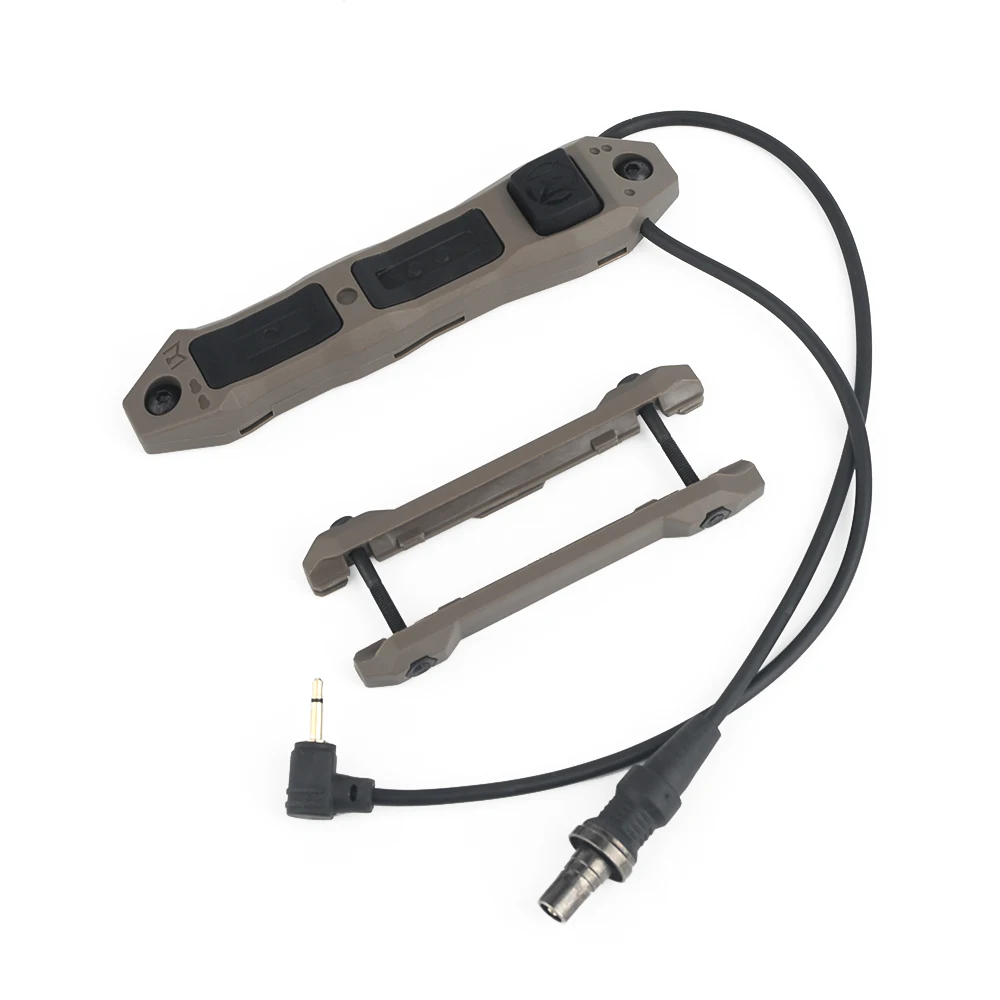 Interrupteur de lampe de poche tactique à pression augmentée, double fonction de télécommande, pour la chasse Surefir M300 M600 DBAL A2 PEQ 15