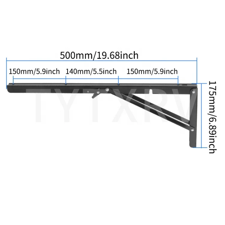 Braket Lipat Portabel RV 90 Berkualitas Tinggi, Braket Lipat Dinding, Braket Lipat Segitiga untuk Meja
