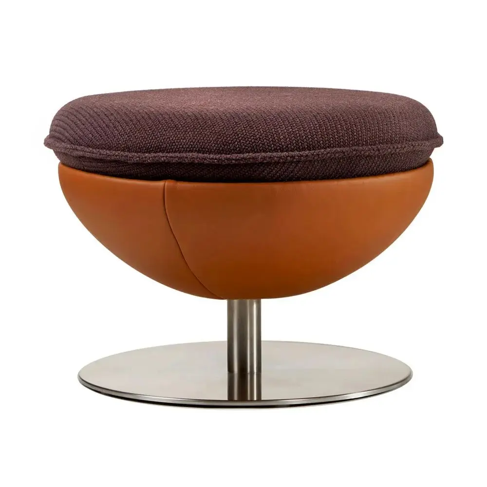 

◌a Unique l Comfortable Swivel PU Leather Upholstered Football Footstool Designer Ottoman Pouf Colorful for Lounge Chair