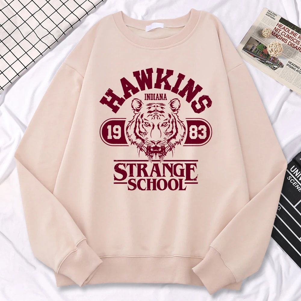 

Хит продаж 2026: Унисекс-толстовка с принтом Hawkins High School Indiana 1983, свободный крой, теплая одежда