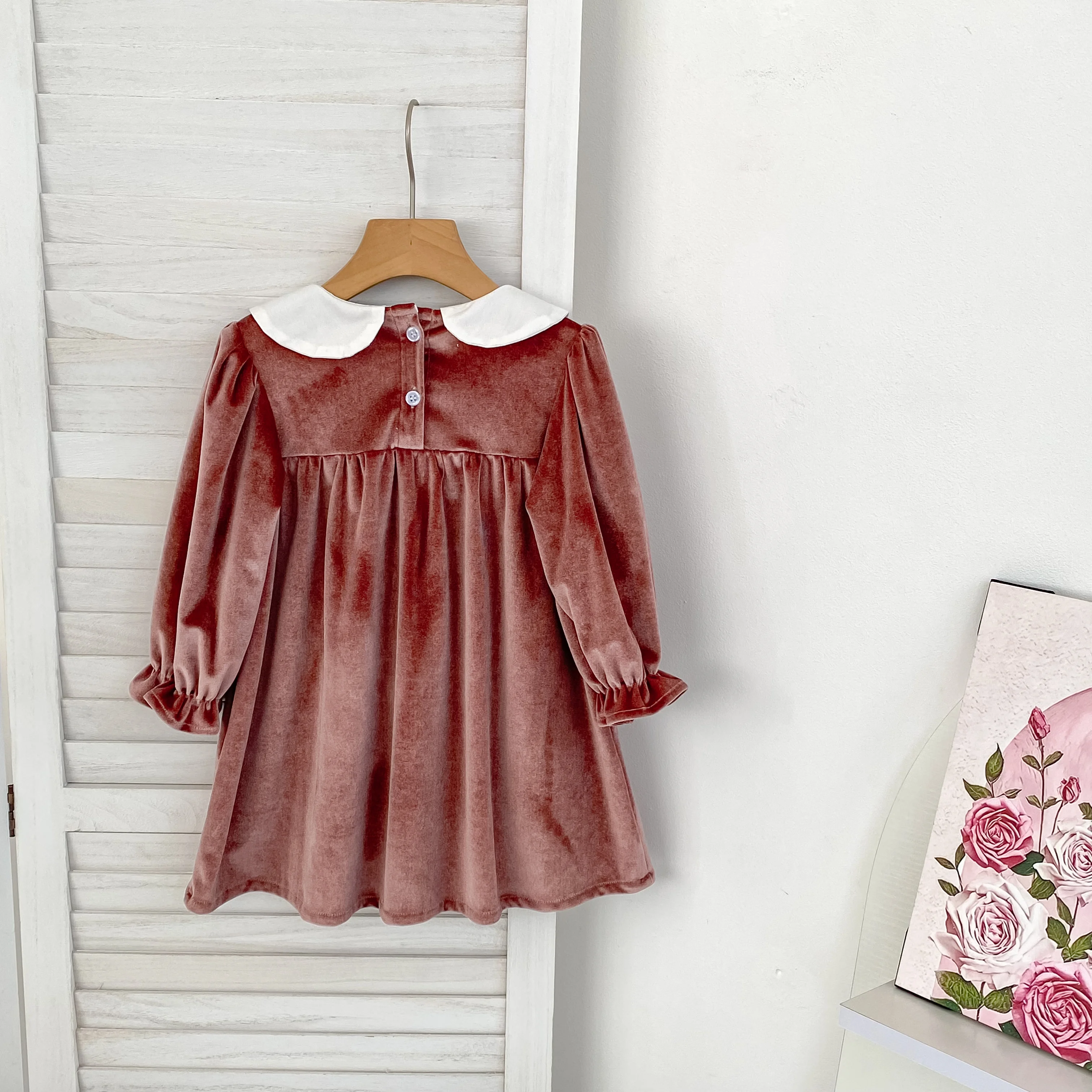 Herbst Baby Mädchen Kleidung Stickerei Weihnachten Party Kleid Kostüm 1-6Yrs Kleinkind Mädchen Geburtstag Kinder Kleidung Weihnachten Kleider – Detail 4