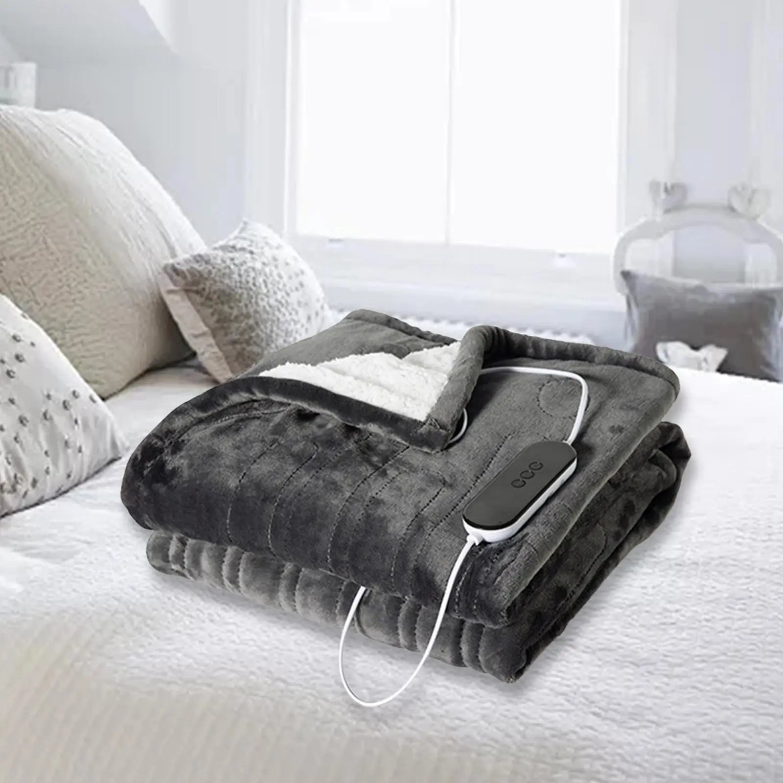 Electric Blanket with 9 Heated Levels Heated Cape Adjustable Full Body Machine Washable for Traveling Office Home Bedroom Couch