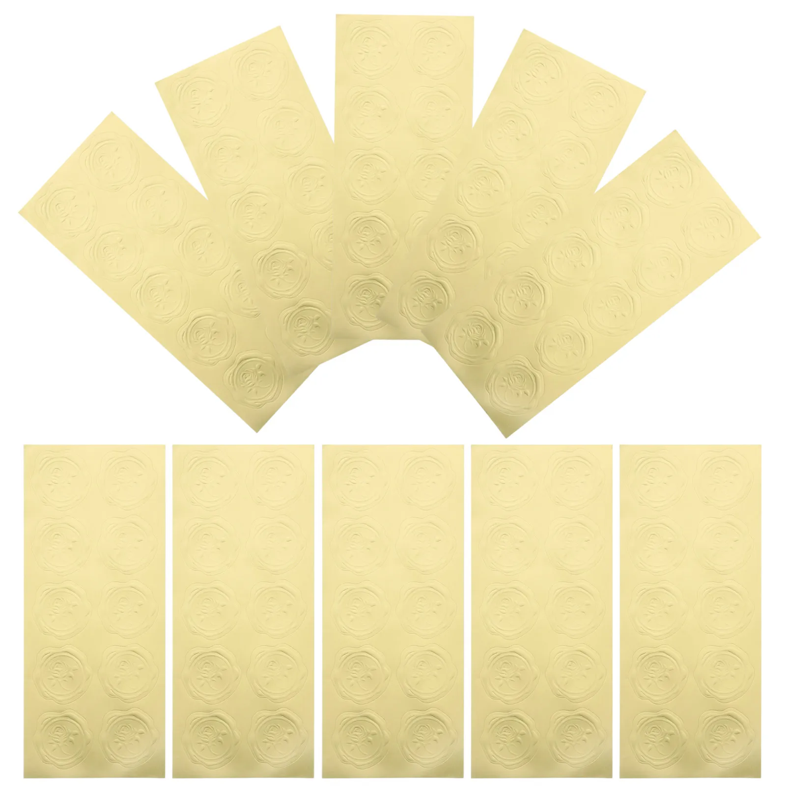 10 Sheets Decorate Wedding Seal Stickers Gift Tag Label Pvc Self-adhesive Seals Envelope