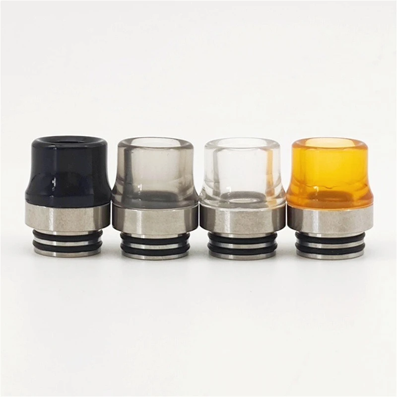 1Pc 810 Wide Bore Drip Tip with Bottom Hole Filter Anti-Spitting Resin Stainless Steel Mouthpiece Accessory - view 5