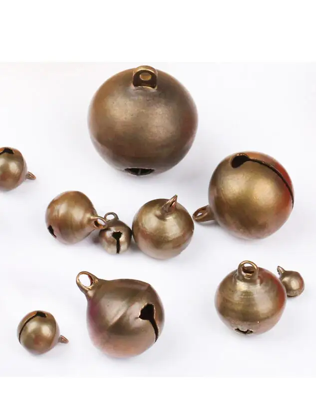 75/50/25 Stück 6~25mm Metall-Glöckchen, lose Perlen, Weihnachtsdekoration für Feiertagspartys, DIY-Bastelzubehör – Detail 3