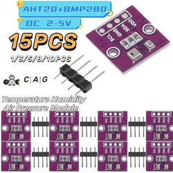 1 - 15PCS AHT20 BMP280 Temperature Humidity Air Pressure Module High-precision Digital Temperature Humidity Air Pressure Sensor
