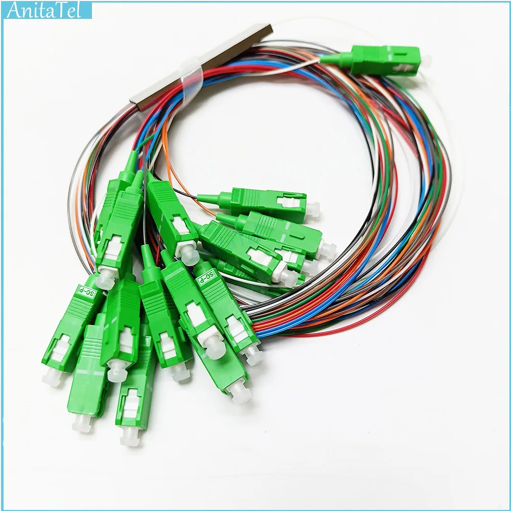 

10 PCS/Lot 1X16 PLC SC/APC 9Mm SM Single Mode G657A1 LSZH&PVC 1M FTTH Fiber Optic Splitter