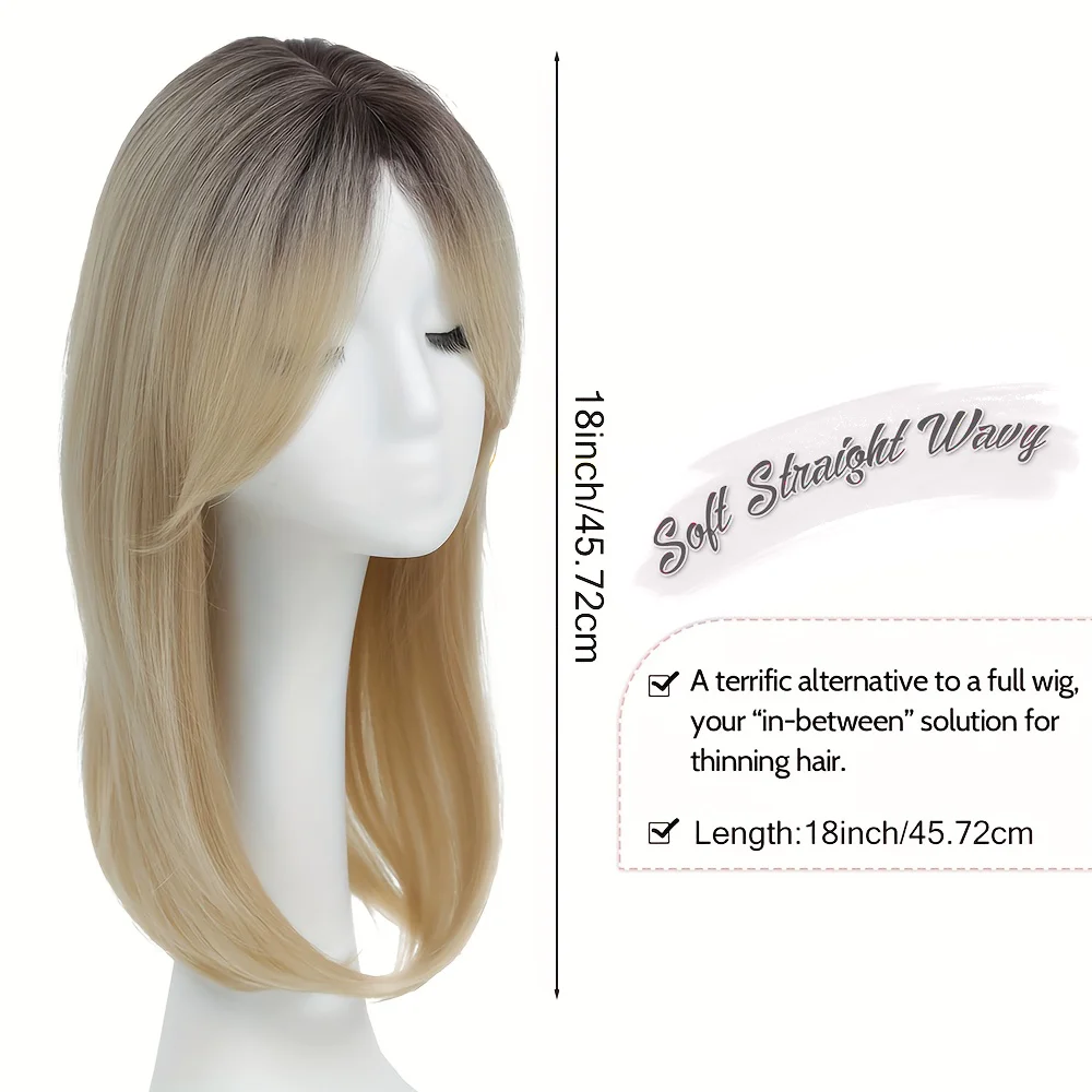 Topper With Hair Bangs Synthetic Hair Clip In Hair Extensions For Daily Use Hair Accessories