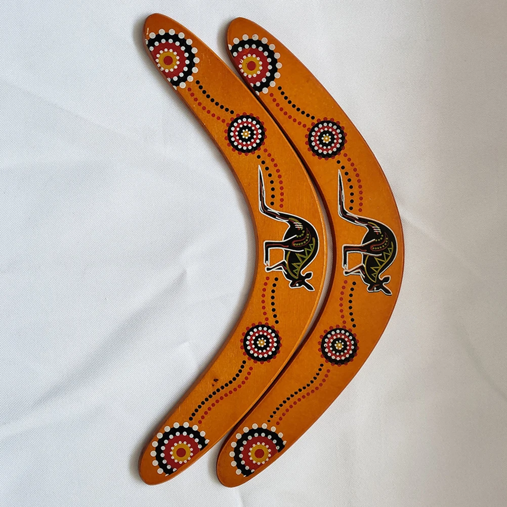 2pcs Outdoor Toys Wooden Sports Flying Disc V Shaped Maneuver Returning Safe Material Great Gift Fun