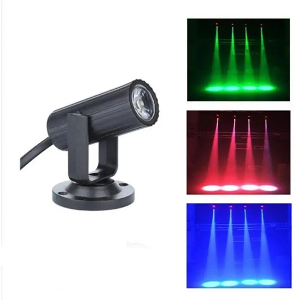 Mini LED Stage Spotlight leggero portatile angolo regolabile lampada Party Dance Floor RGB 1W Disco Dj Bar Ktv effetto di illuminazione