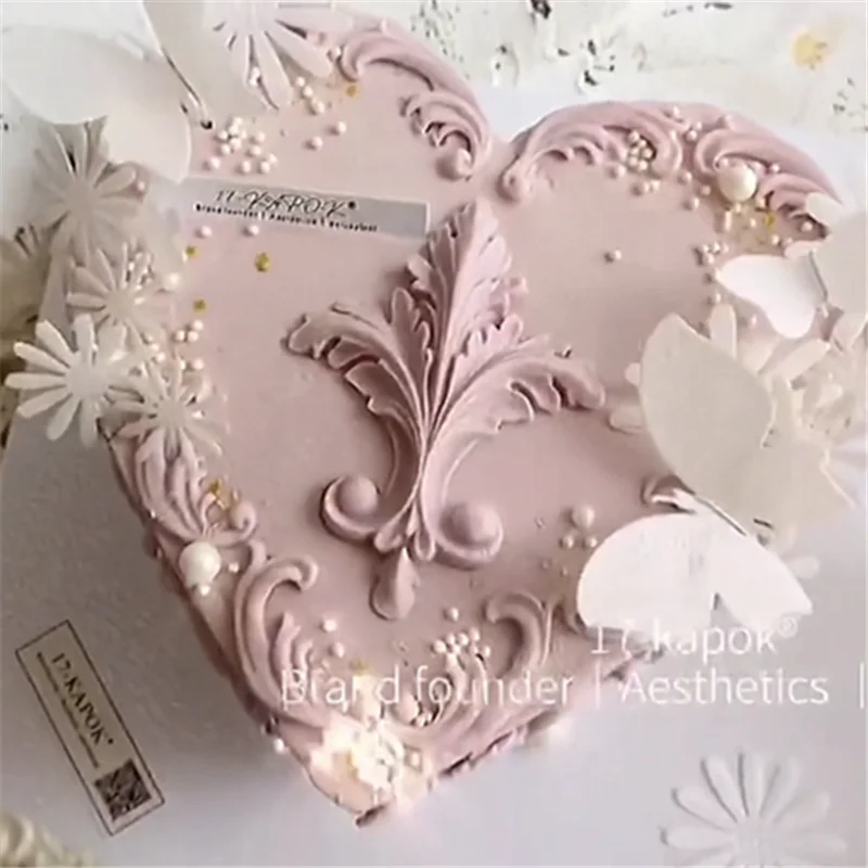 3d Craft Baroque Relief Silicone Mold For Baking Cake Border Fondant Mold DIY Cake Decorating Tools Chocolate Gumpaste Moulds