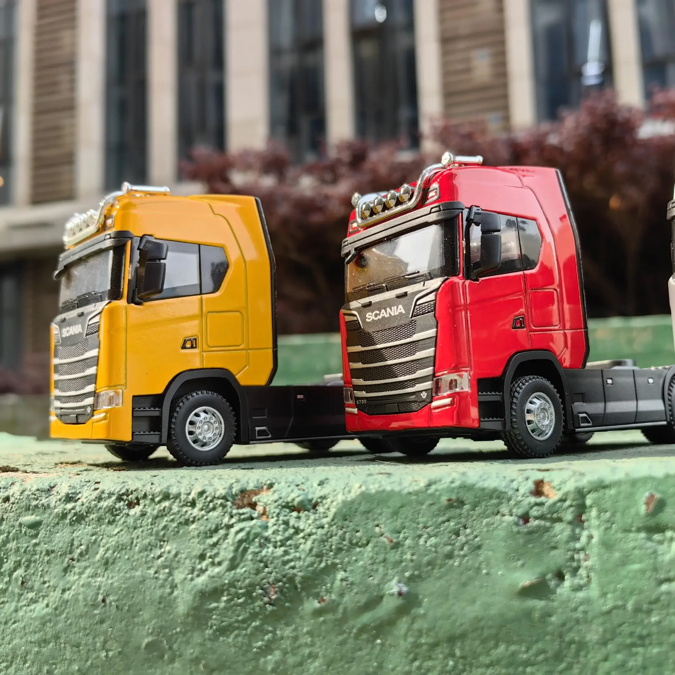 1/50 Legering Diecast Truck Hoofd Auto Model Speelgoed Simulatie Engineering Transportvoertuig Pull Back Container Head Metaal Speelgoed Voor Jongen