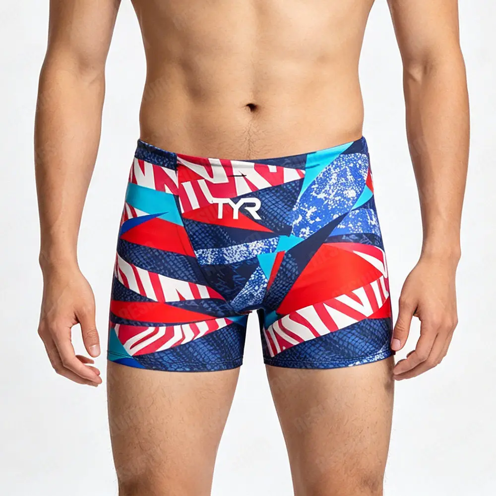Summer Men's Swim Surf Shorts Swimming Trunks Boy's Beach Tights Shorts Quick Dry Water Swimming Surfing Sports Jammer Swimsuit