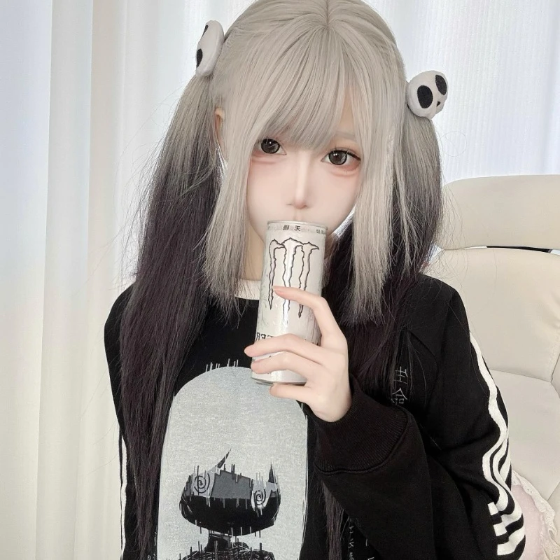 2025 Spring And Autumn Ladies Long Sleeves Y2k Top Original Two Dimension Cute Loose Stripe Sweatshirts Versatile Pullovers Girl