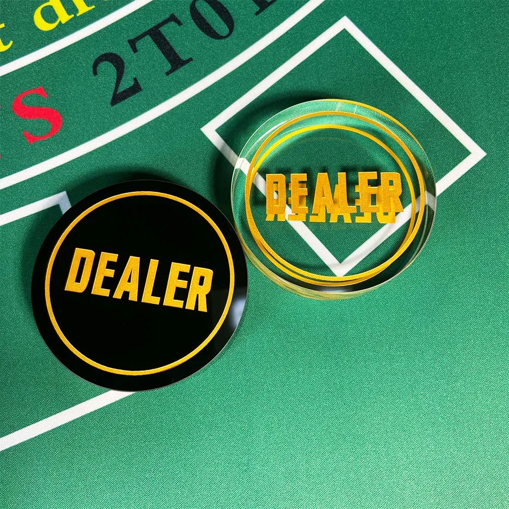 Texas Hold'em Crystal Dealer Deck Suppressor 80*18mm Texas Hold'em Poker Accessories Crystal Chips Dealer Deck