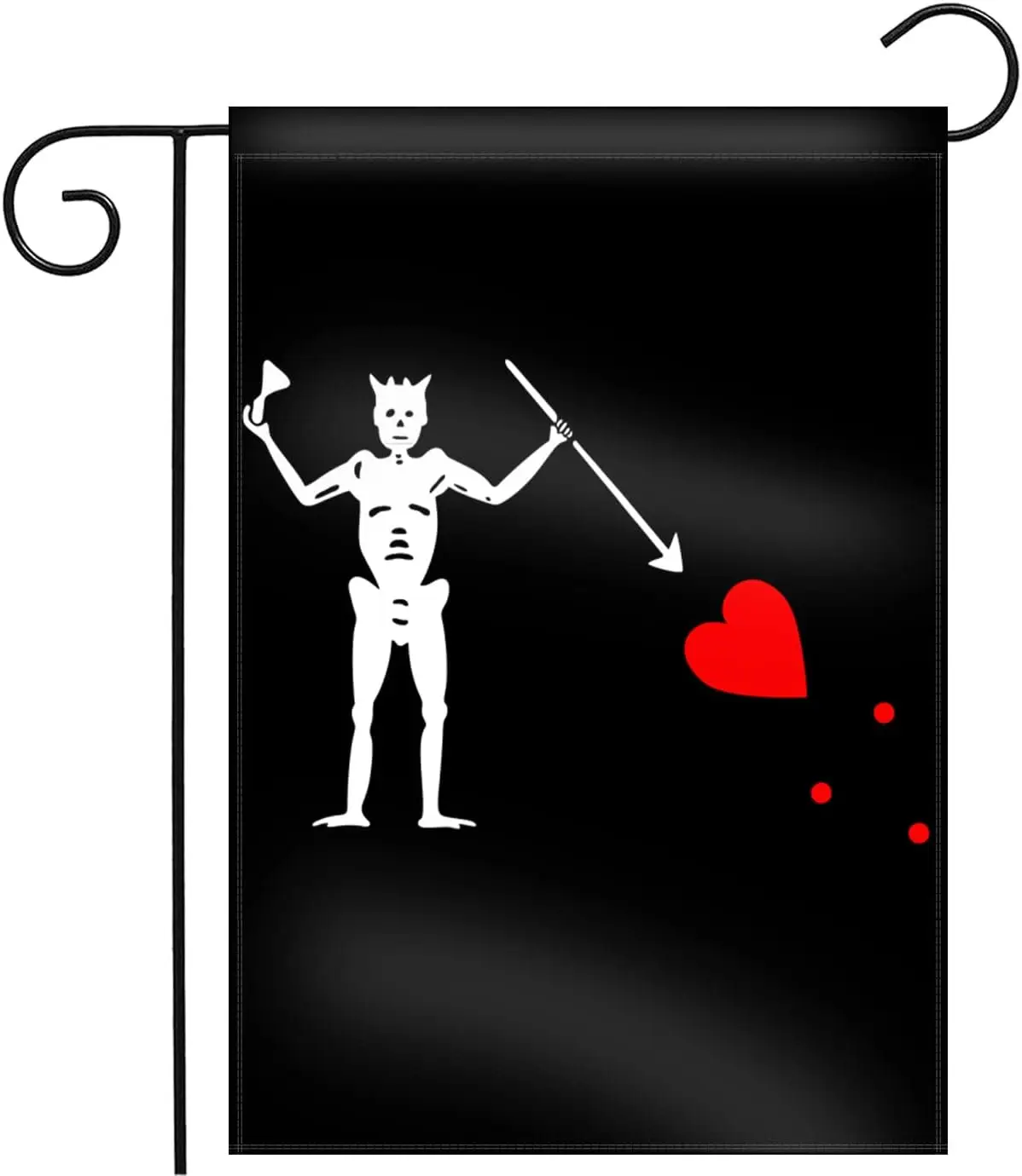 Pirate Edward Teach Garden Flag 12.5X18 inches -Printed Double Sided Bloody flags BlackBeard Halloween Banner Decor House De WWP