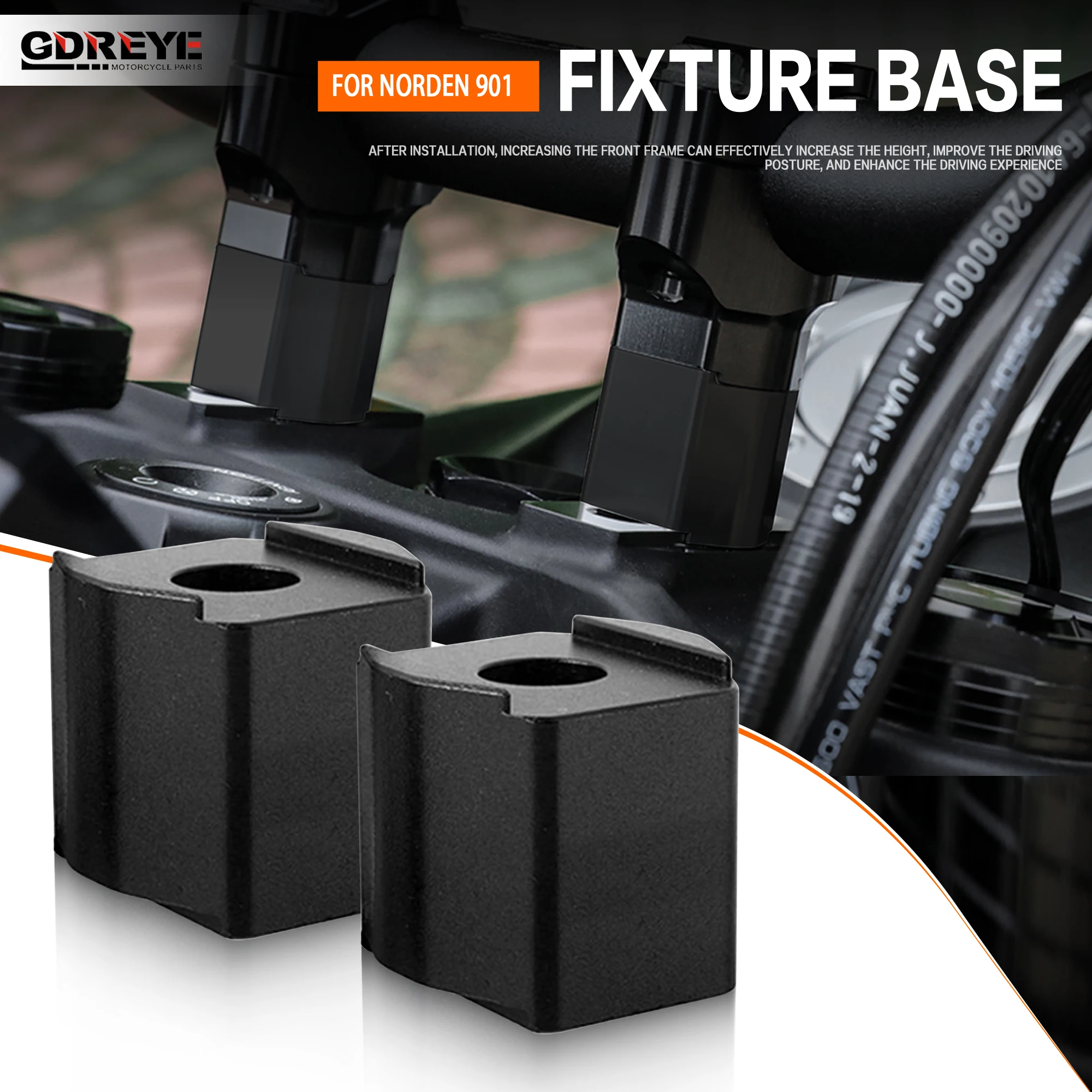 

Для мотоцикла Husqvarna NORDEN 901 2022-2025: Адаптер-удлинитель руля (райзер) для NORDEN901, крепление-зажим для руля, аксессуар для увеличения высоты руля