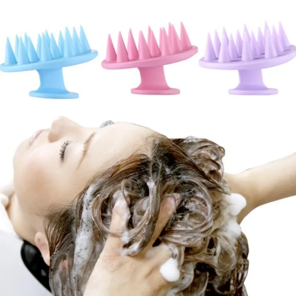 Brosse à Shampoing en Silicone pour le Énergie du Cuir oral elu, Peigne de Lavage des Cheveux, pour le Corps, Bain, Douche, Outil de Coiffure pour Salon