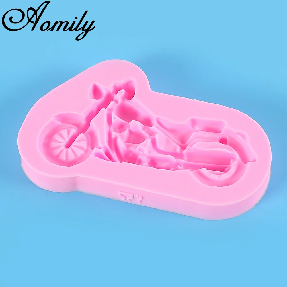 Aomily 3D Harley Motorcycle Silicone Cake Mold Sport Motorcycle Chocolate Mousse Jelly Candy Mold Pastry Soap Mould Baking Tools