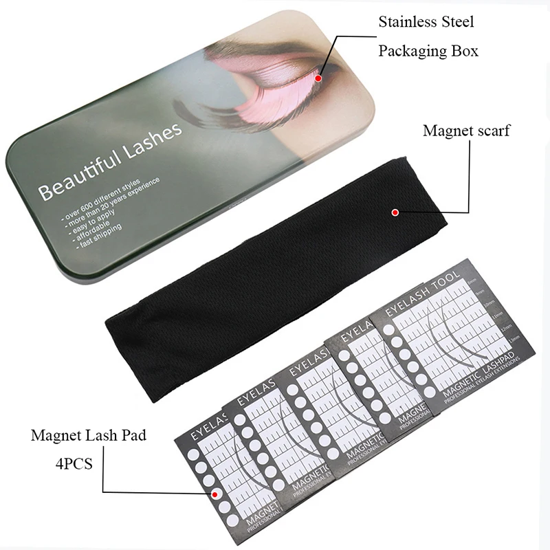 Wimpern Extension Board Lagerung Box Magnetische Wimpern Verlängerung Display Tablett Wimpern Platte Halter Stirnband Set Make-Up-Tools
