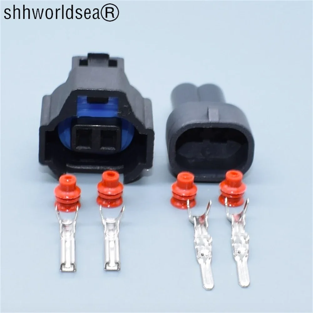 worldgolden 2 Way Male Female Injector Plug Connector  for Toyota Mazda connector includes terminals and seals 4AGE RB26 3SGE