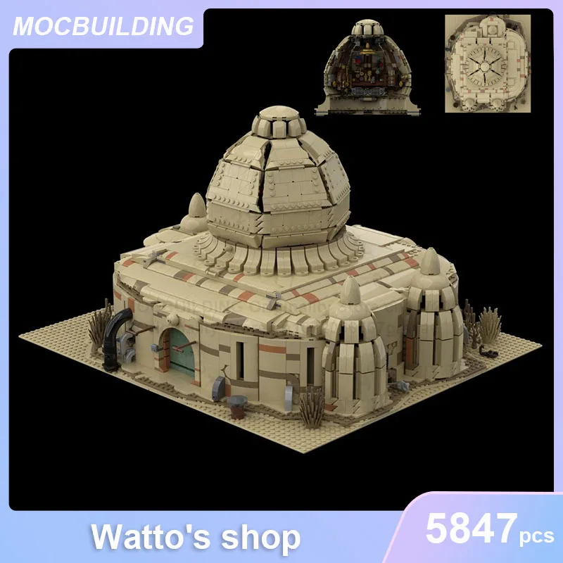 Watto's Winkel Architectuur Model MOC Bouwstenen DIY Monteren Bakstenen Creatieve Ruimte Collectie Display Speelgoed Gfits 5847PCS