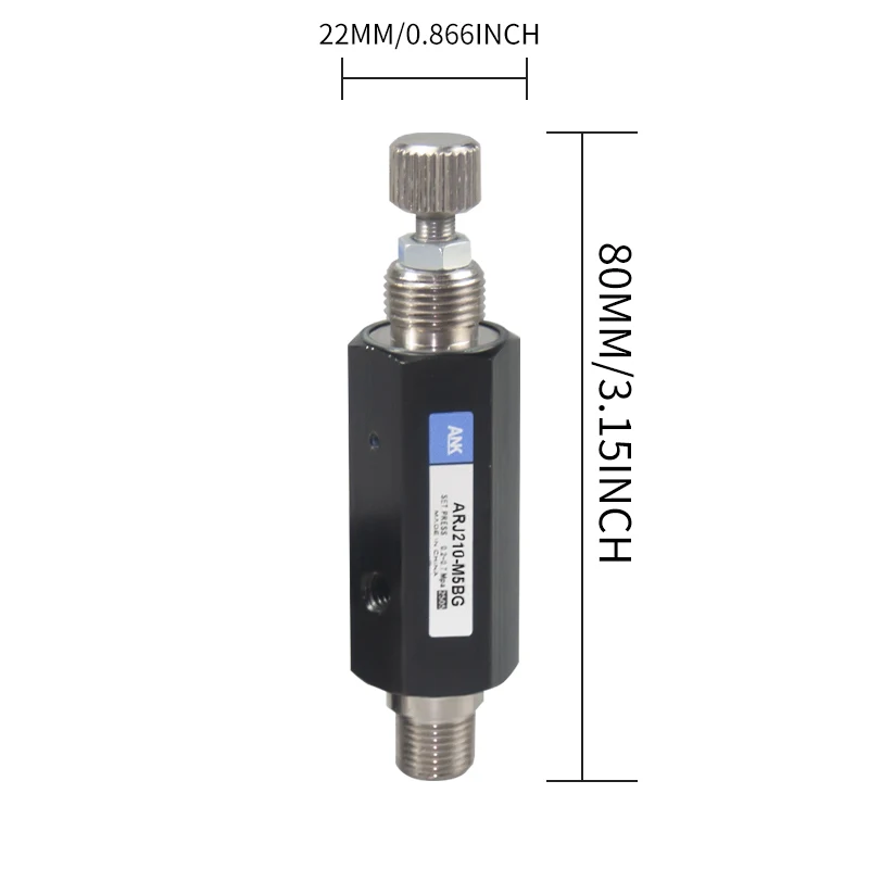 Pneumatisches Mikro-Mini-Druckregelventil ARJ210-M5, Luftdruckregelventil ARJ1020, Gasdruckminderventil