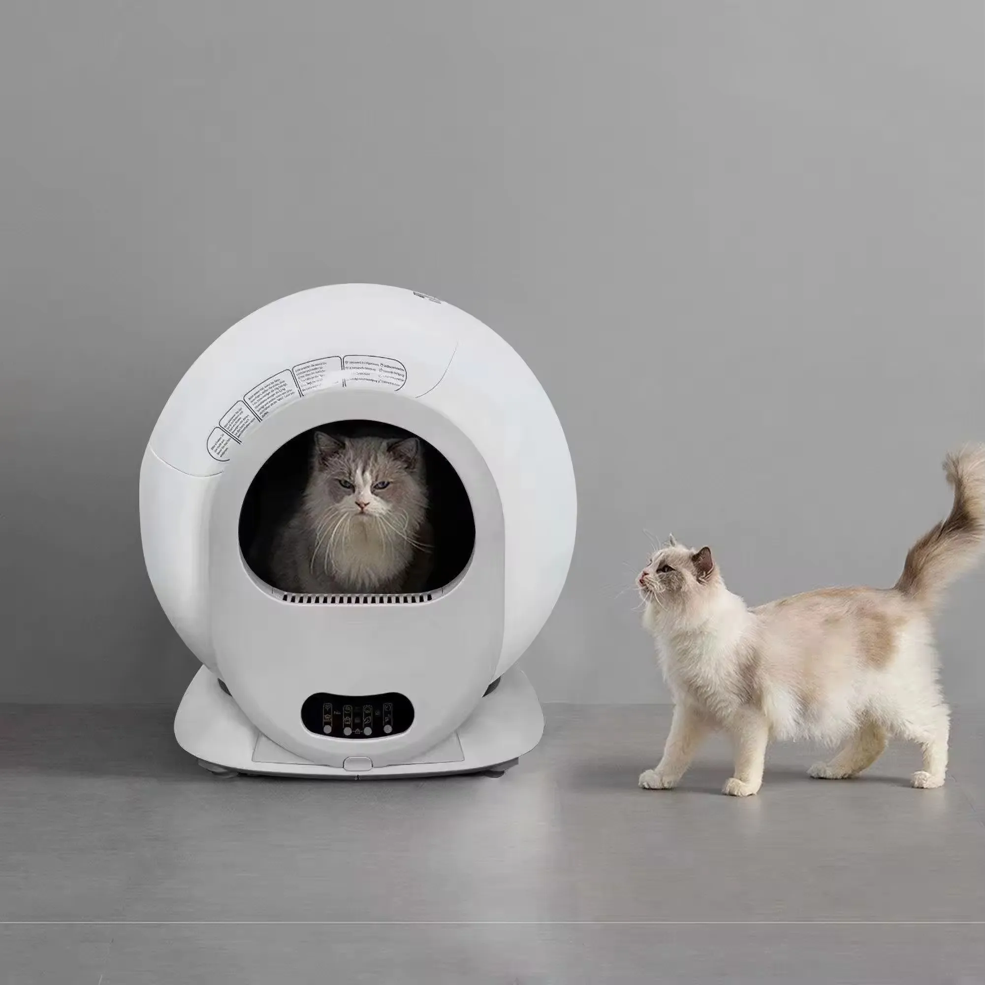 2025 Latest Automatic Cat Litter Box with Smart APP Control Easy Clean Safety Sensors Made of Durable Plastic