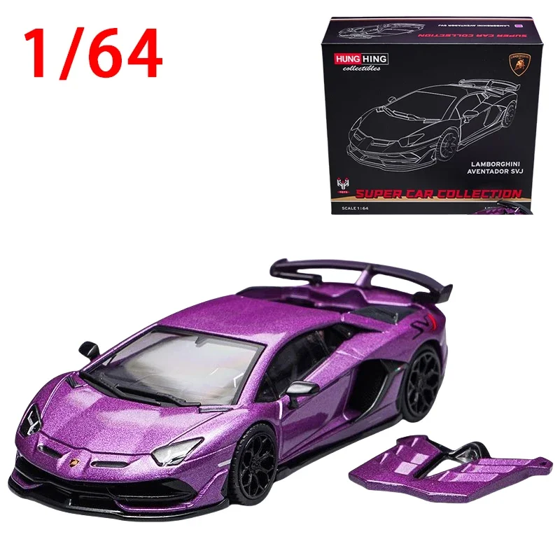 Diecast 1/64 Scale Model Car Lamborghini SVJ Alloy Car Model Supercar Collection Play Vehicles Toys for Boys Original Box